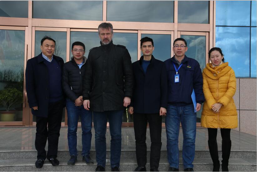 Danish customers come to visit our company
